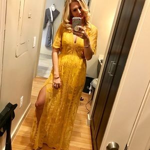 Beautiful Gold Lace Dress